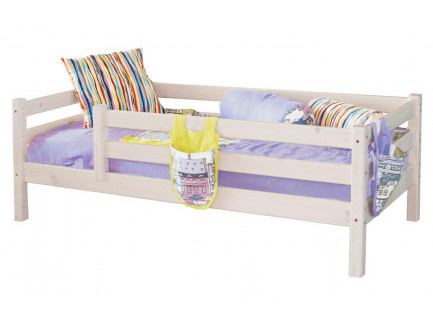 Детская кровать Соня. Вариант 3: с задней защитой и передним бортиком